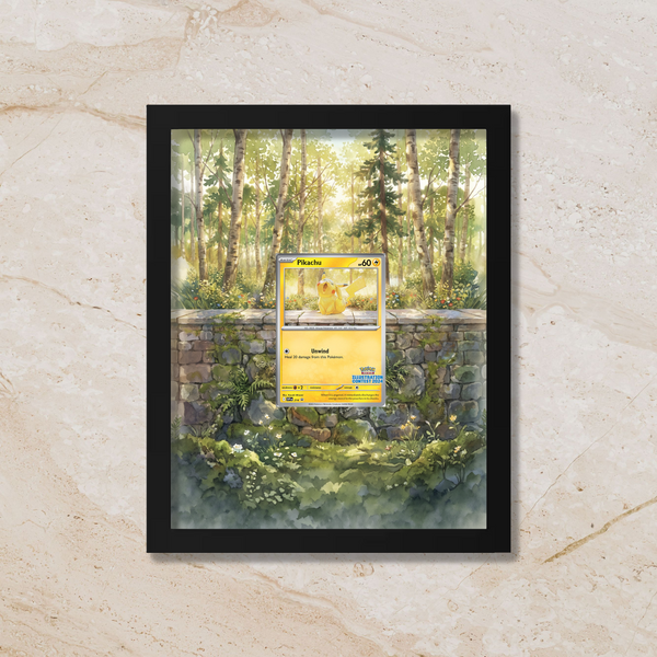 Pikachu Illustration Contest 2024 Display Frame | Special Promo Card Showcase (8x10") – Fits Raw & Graded Cards